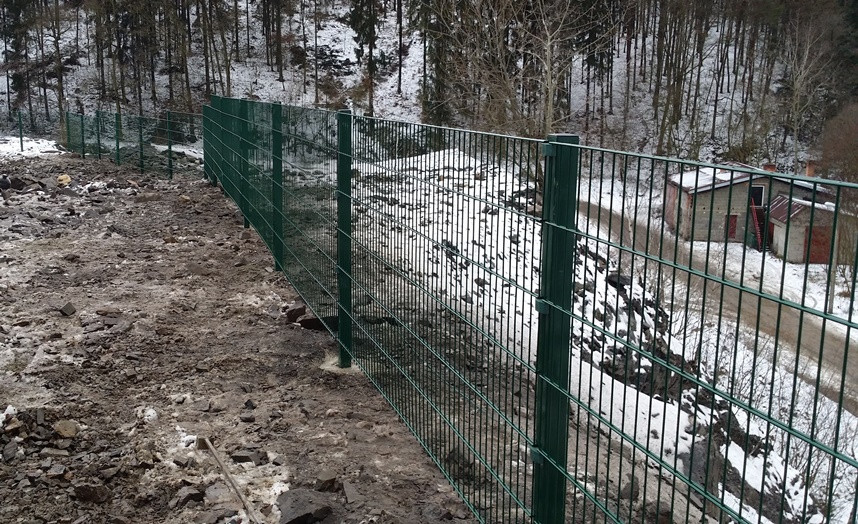 Město Zábřeh, oplocení cyklokrosového areálu, leden 2016